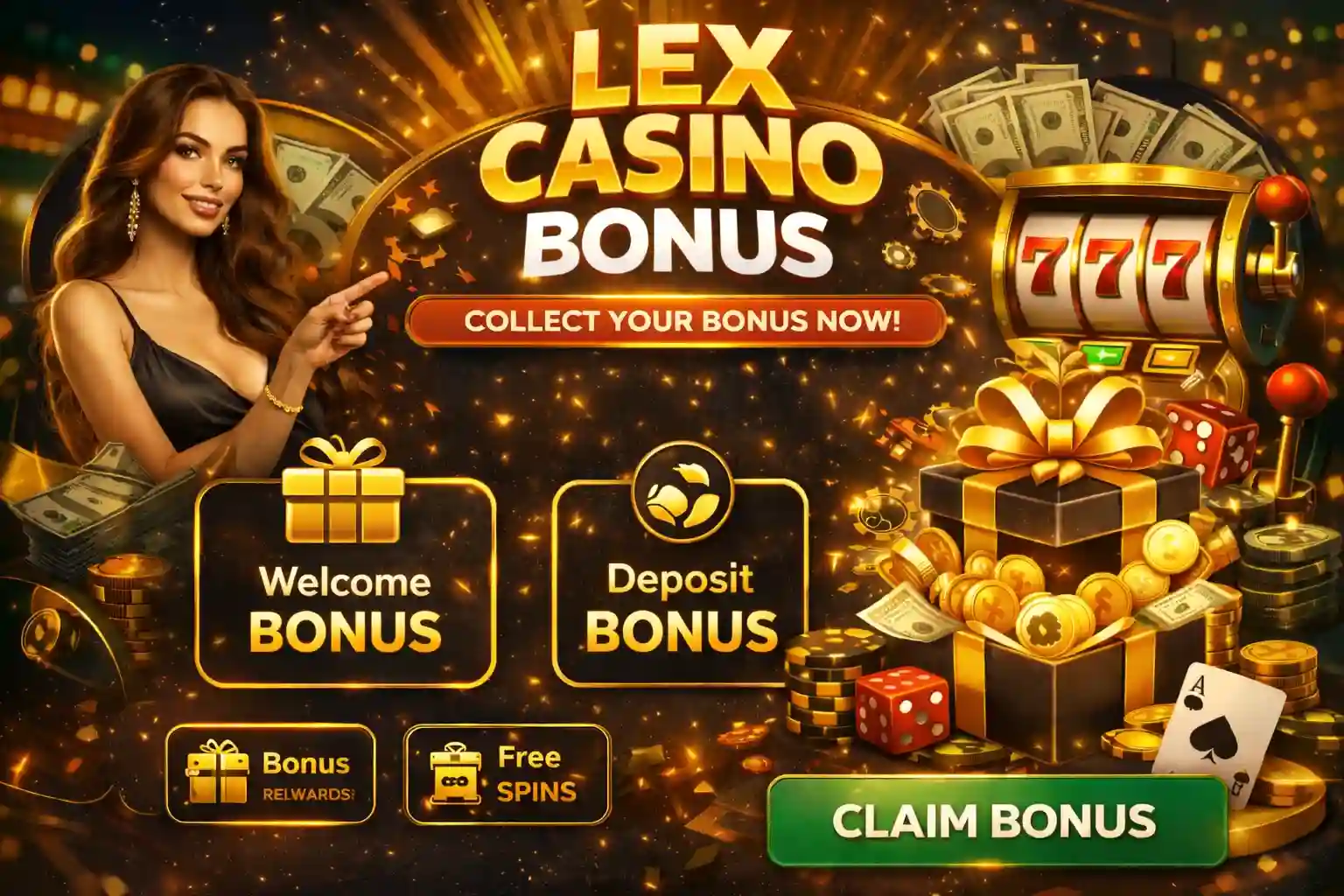 Lex Casino Bonus – Online Casino Boni mit Freispielen, Belohnungen und speziellen Angeboten