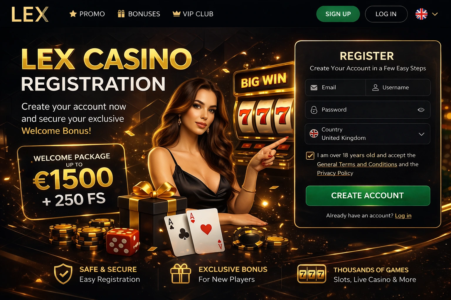 Lex Casino Login – sichere Anmeldung zum Online-Casino-Account mit Slots, Boni und schnellem Zugriff