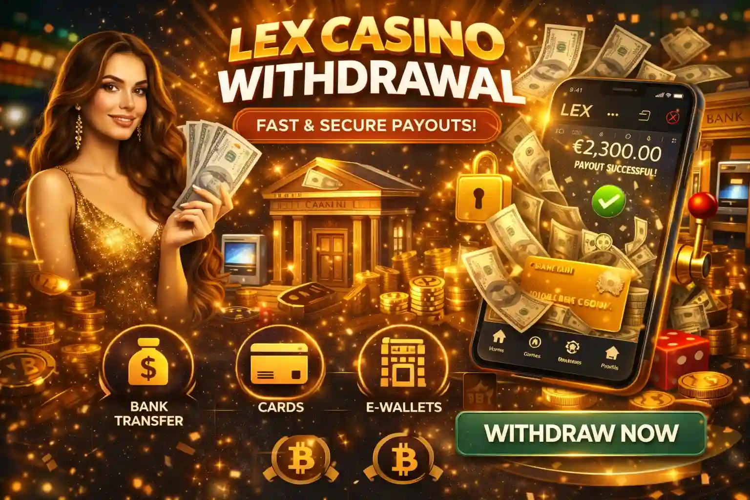 Lex Casino Auszahlung – schnelle und sichere Casino-Auszahlungen mit mehreren Zahlungsmethoden und einfachen Abhebungsoptionen